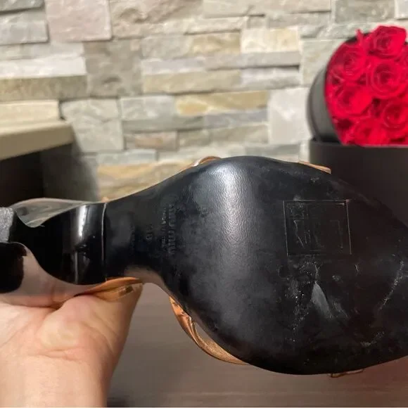 Miu Miu Rose metallic Heels - Size 38. PRICE DROP ‼️‼️‼️‼️‼️ - Picture 2 of 10